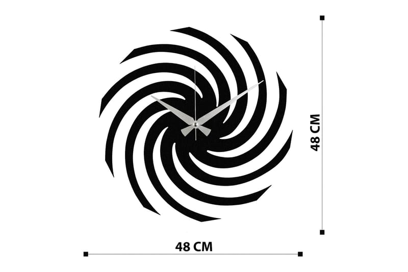 Enzoclock - S023 - Svart - Innredning - Veggdekorasjon - Veggklokke
