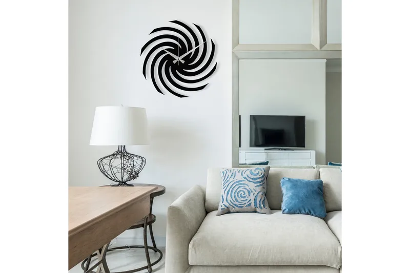 Enzoclock - S023 - Svart - Innredning - Veggdekorasjon - Veggklokke