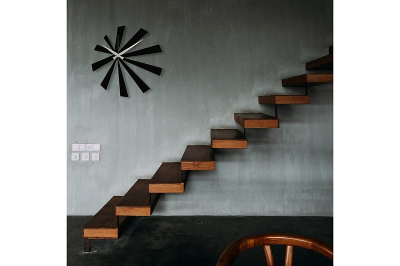 Enzoclock - S024 - Svart - Innredning - Veggdekorasjon - Veggklokke