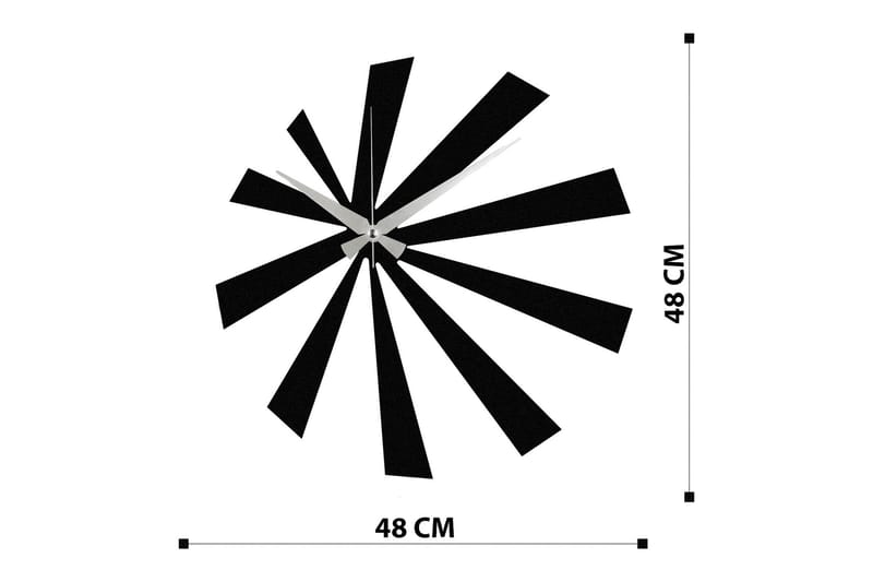 Enzoclock - S024 - Svart - Innredning - Veggdekorasjon - Veggklokke