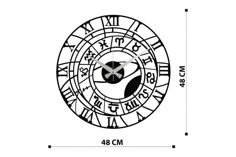 Enzoclock - S025 - Svart - Innredning - Veggdekorasjon - Veggklokke