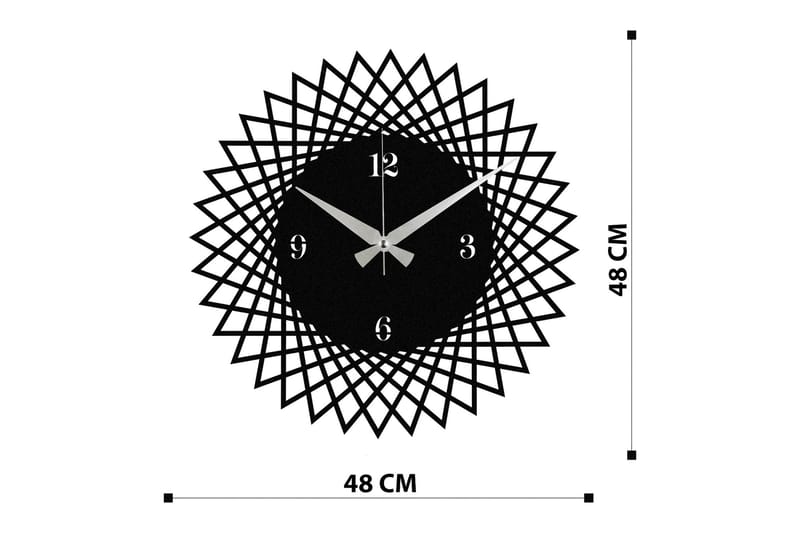 Enzoclock - S026 - Svart - Innredning - Veggdekorasjon - Veggklokke