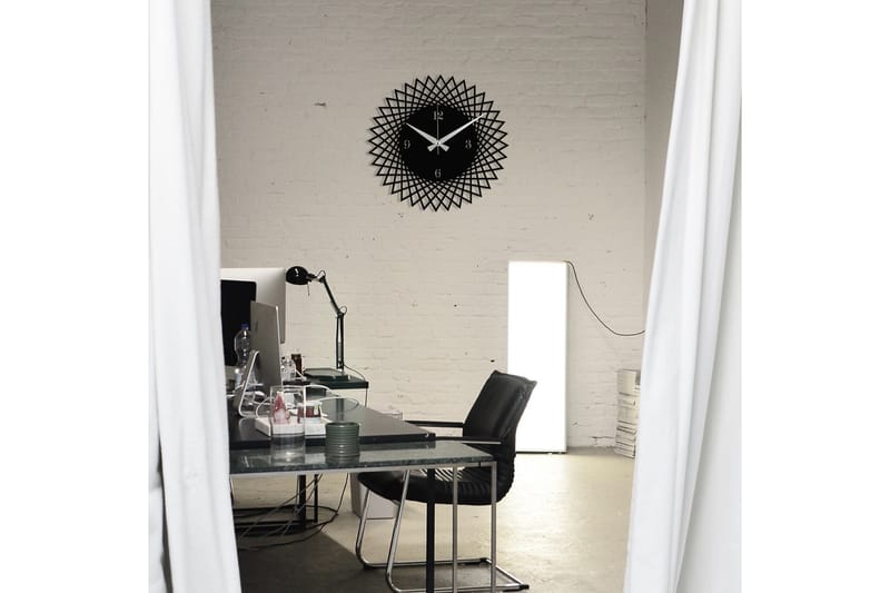 Enzoclock - S026 - Svart - Innredning - Veggdekorasjon - Veggklokke
