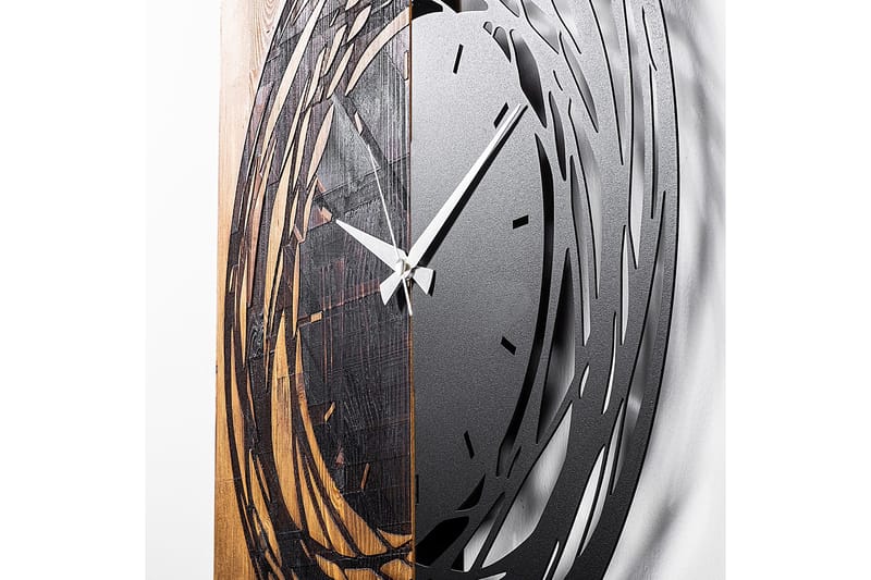 Musemolen Veggklokke Abstrakt - Svart|Lys Valnøtt - Innredning - Veggdekorasjon - Veggklokke