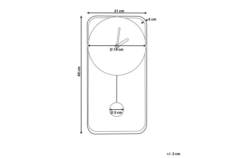 Pendelur Beliani Servoz Black||GOLD - Innredning - Veggdekorasjon - Veggklokke - Urverk til veggklokke