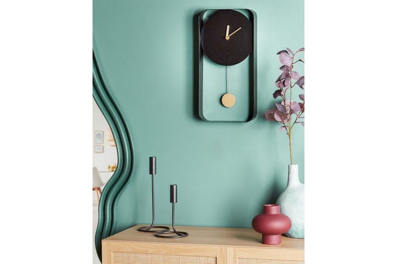 Pendelur Beliani Servoz Black||GOLD - Innredning - Veggdekorasjon - Veggklokke - Urverk til veggklokke