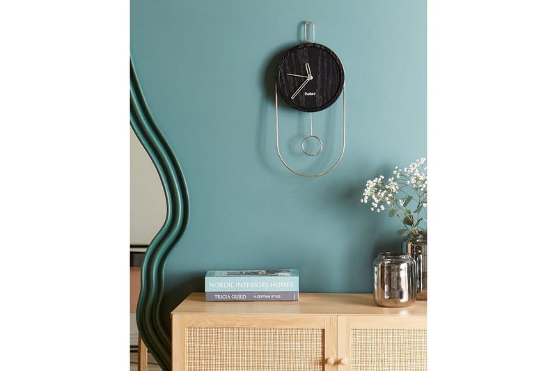 Pendelur Beliani Sierre Ljus trä/svart Black||Silver - Innredning - Veggdekorasjon - Veggklokke - Urverk til veggklokke