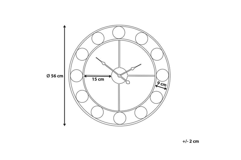 Reiden Veggklokke 56 cm - Flerfarget - Dekorasjon - Veggklokke