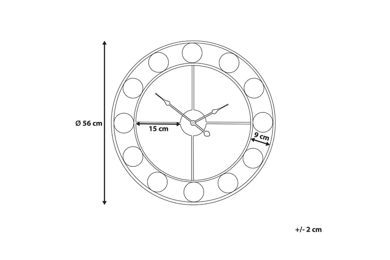 Reiden Veggklokke 56 cm - Flerfarget - Dekorasjon - Veggklokke