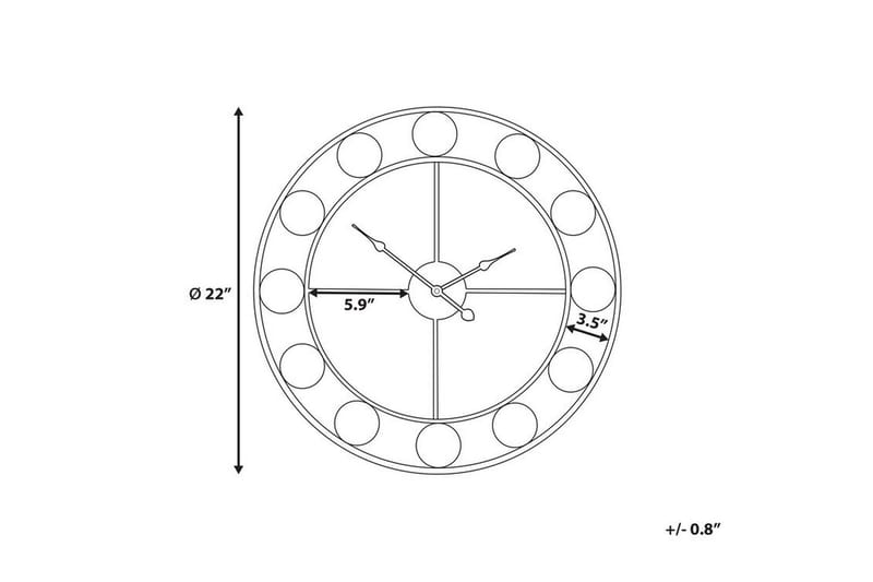 Reiden Veggklokke 56 cm - Flerfarget - Innredning - Veggdekorasjon - Veggklokke