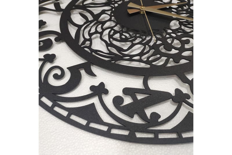 Salechard Veggklokke 50x50 cm - Metall/Svart - Innredning - Veggdekorasjon - Veggklokke