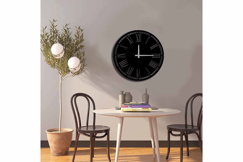 Shentala Veggklokke 49x49 cm - Metall/Svart - Innredning - Veggdekorasjon - Veggklokke