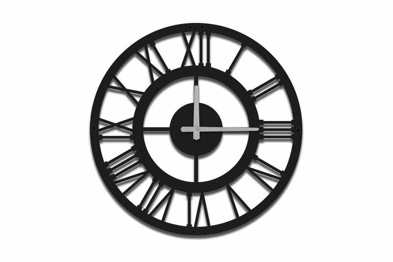 Shentala Veggklokke 49x49 cm, Metall/Svart