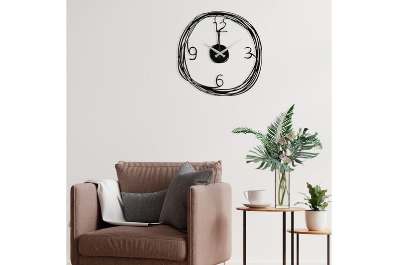 Stompeton Veggklokke - Svart - Innredning - Veggdekorasjon - Veggklokke