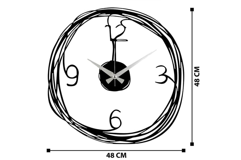 Stompeton Veggklokke - Svart - Innredning - Veggdekorasjon - Veggklokke