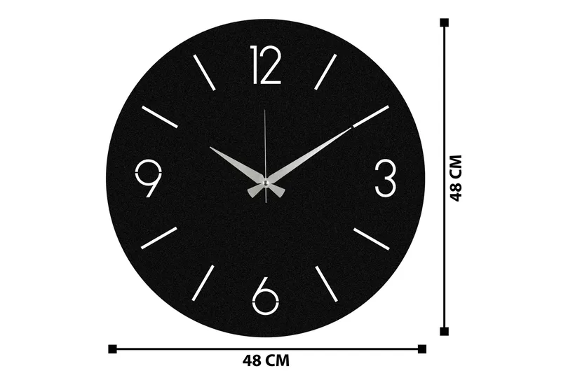 Trevwela - Svart - Innredning - Veggdekorasjon - Veggklokke