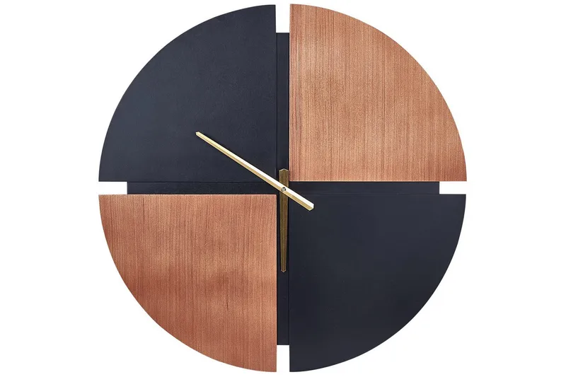 Väggklocka Beliani Aramon Light colored wood||Black, undefined