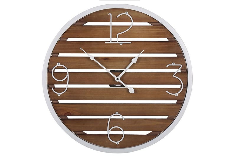 Väggklocka Beliani Arriaga Dark colored wood||White, undefined