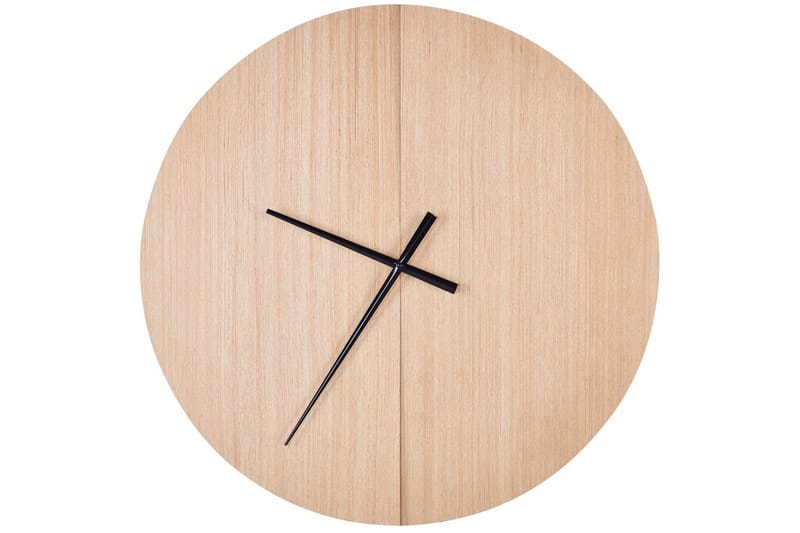 Väggklocka Beliani Cabic Light colored wood, undefined