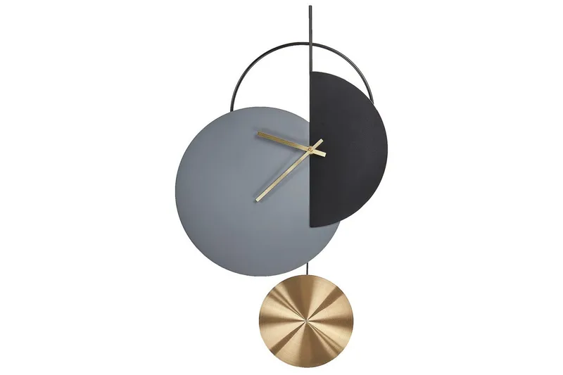 Väggklocka Beliani Nendaz Graphite grey||GOLD||Black, undefined