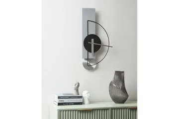 Väggklocka Light grey||Black||Silver - Innredning - Veggdekorasjon - Veggklokke - Urverk til veggklokke