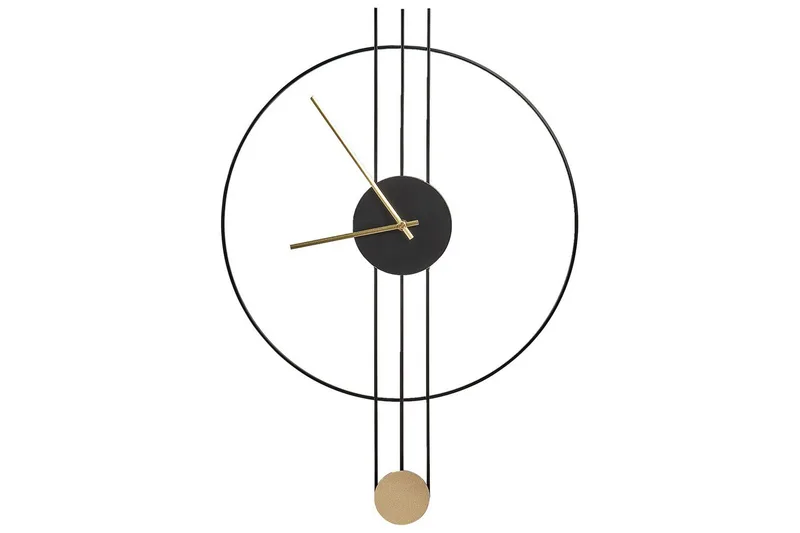 Väggklocka Svart, Guld, undefined