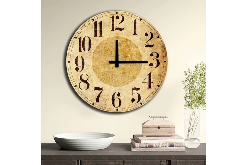 Veggdekorasjon MDF Klokke - Innredning - Veggdekorasjon - Veggklokke