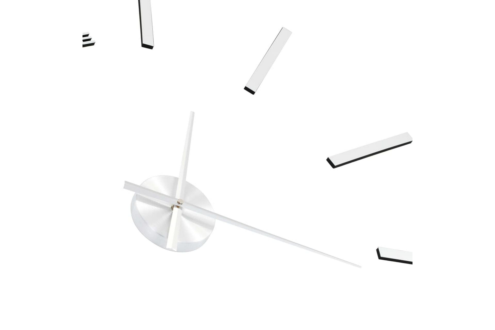 Veggklokke 3D moderne design 100 cm XXL sølv - Innredning - Veggdekorasjon - Veggklokke
