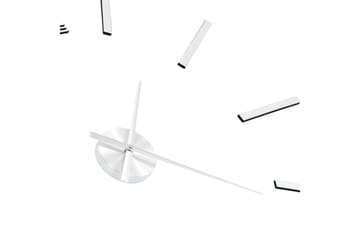 Veggklokke 3D moderne design 100 cm XXL sølv - Innredning - Veggdekorasjon - Veggklokke