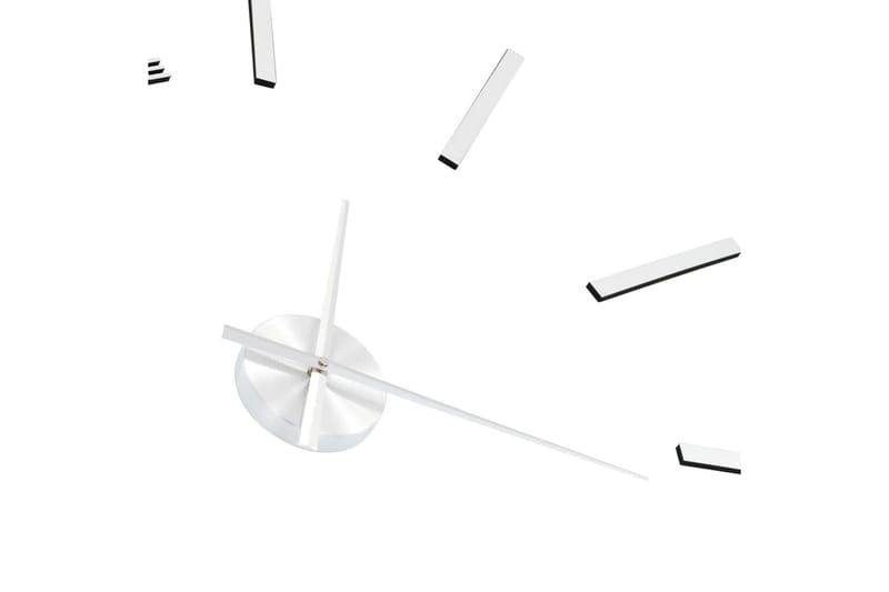 Veggklokke 3D moderne design 100 cm XXL sølv - Innredning - Veggdekorasjon - Veggklokke