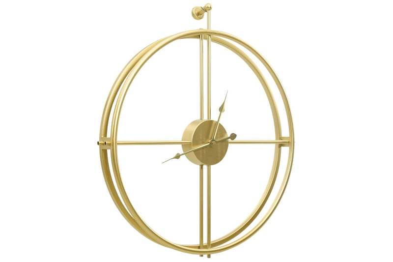Veggklokke gull 52 cm jern - Gull - Veggklokke
