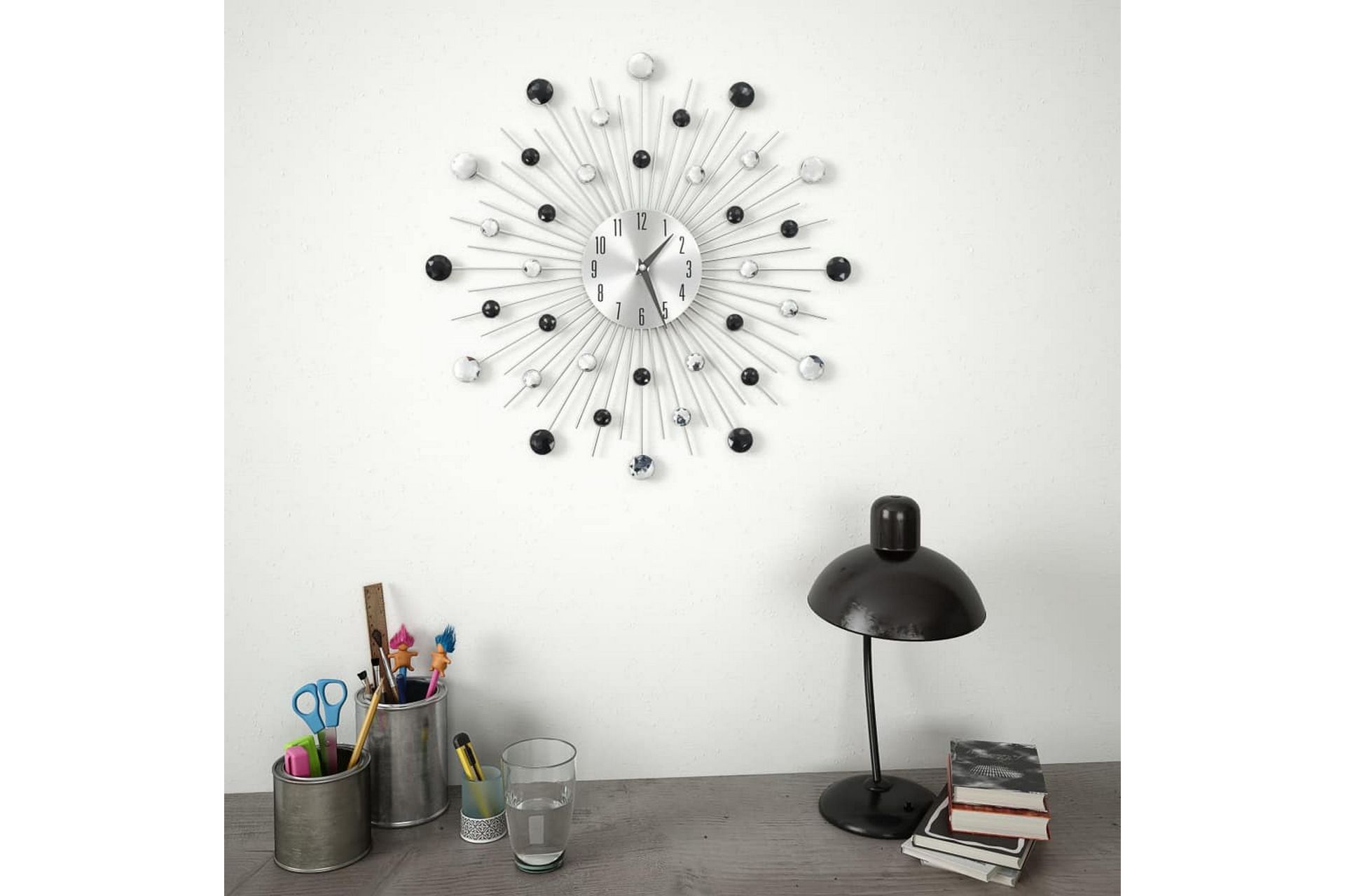 Veggklokke med kvartsurverk 50 cm moderne design - Innredning - Veggdekorasjon - Veggklokke