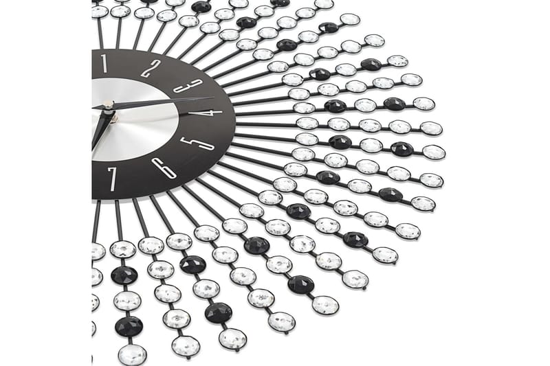 Veggklokke metall 43 cm svart - Svart - Dekorasjon - Veggklokke