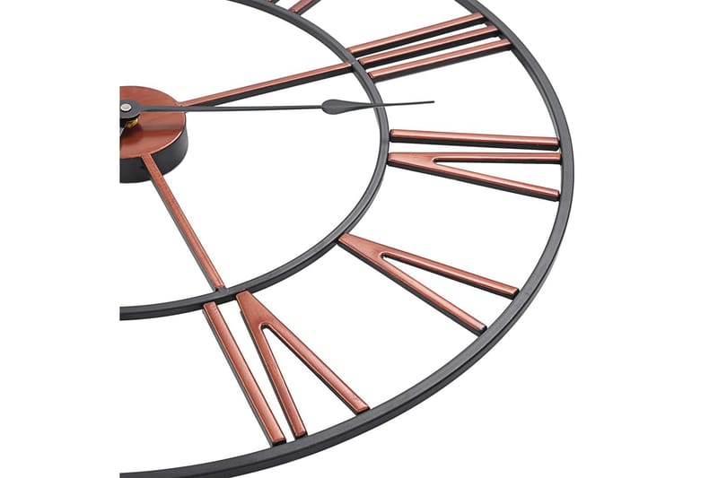 Veggklokke metall 58 cm rød - Röd - Innredning - Veggdekorasjon - Veggklokke
