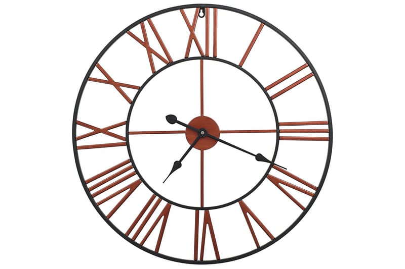 Veggklokke metall 58 cm rød - Röd - Innredning - Veggdekorasjon - Veggklokke