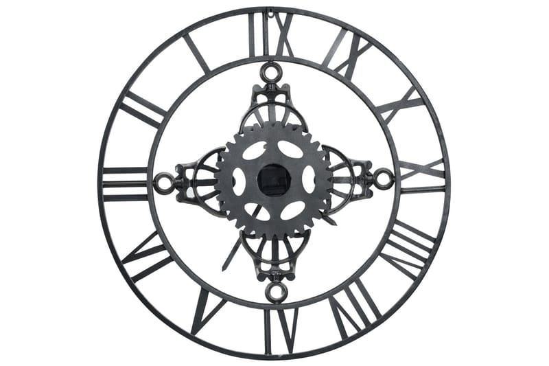 Veggklokke sølv 78 cm metall - Silver - Innredning - Veggdekorasjon - Veggklokke