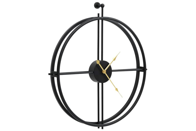 Veggklokke svart 52 cm jern - Svart - Innredning - Veggdekorasjon - Veggklokke