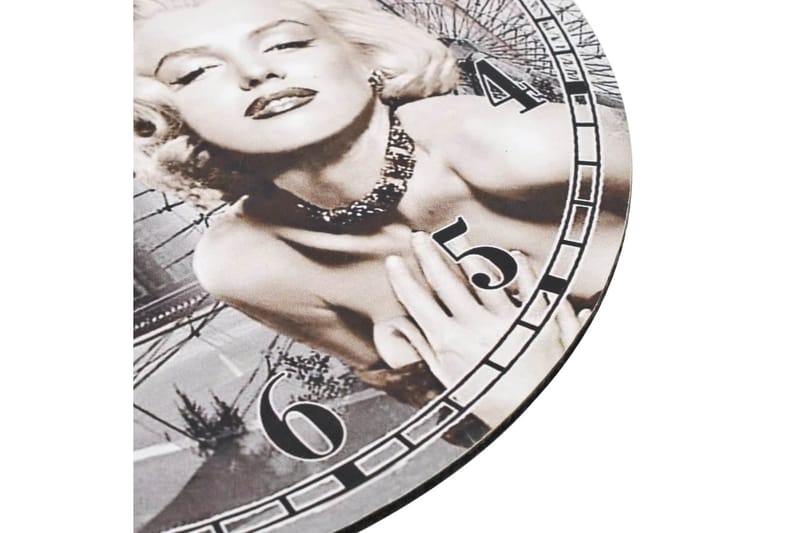 Veggklokke vintage Marilyn Monroe 30 cm - Innredning - Veggdekorasjon - Veggklokke