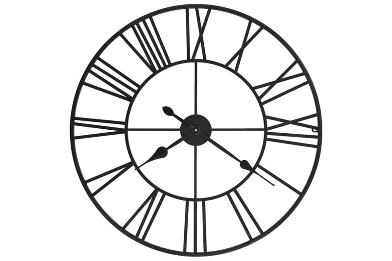 Veggklokke vintage med kvarts-urverk 80 cm XXL metallfarget - Innredning - Veggdekorasjon - Veggklokke