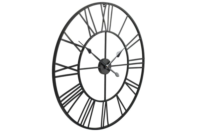 Veggklokke vintage med kvarts-urverk 80 cm XXL metallfarget - Innredning - Veggdekorasjon - Veggklokke