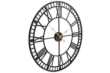 Veggklokke vintage med kvartsurverk 60 cm XXL metall - Innredning - Veggdekorasjon - Veggklokke