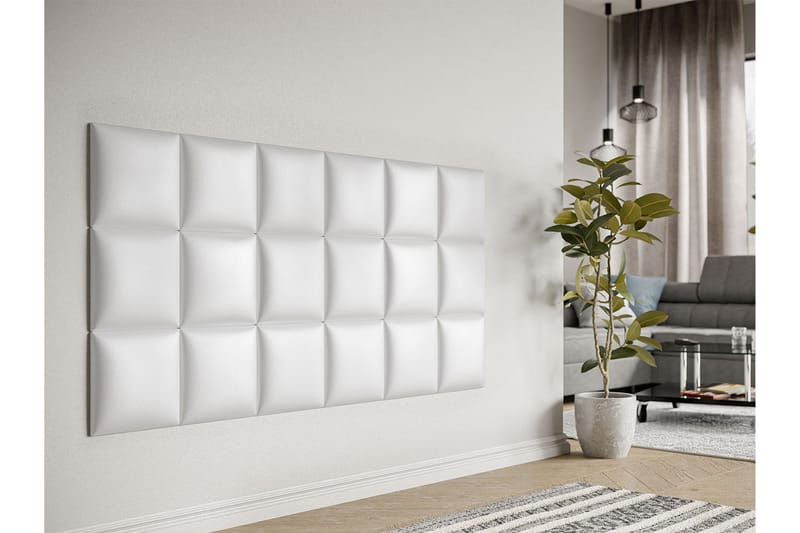 Lornel Stoppet Veggpanel 30x30 cm - Hvit - Innredning - Veggdekorasjon