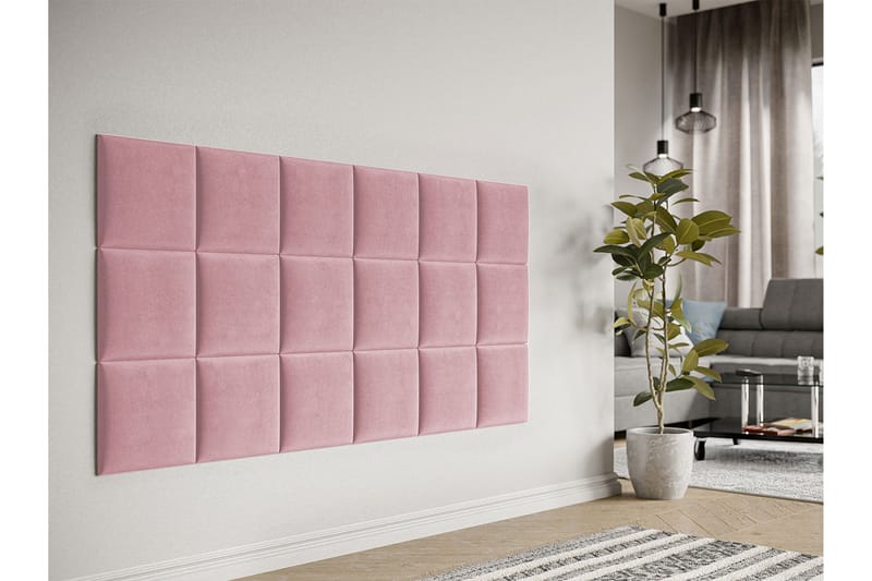 Lornel Stoppet Veggpanel 30x30 cm - Rosa - Innredning - Veggdekorasjon