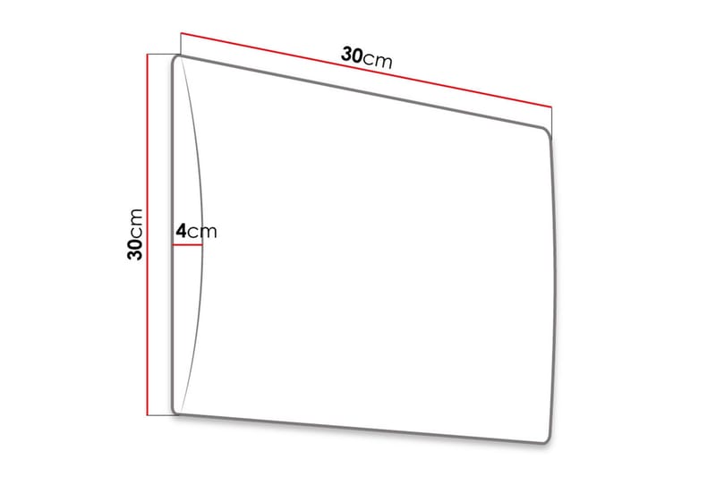 Lornel Stoppet Veggpanel 30x30 cm - Rosa - Innredning - Veggdekorasjon
