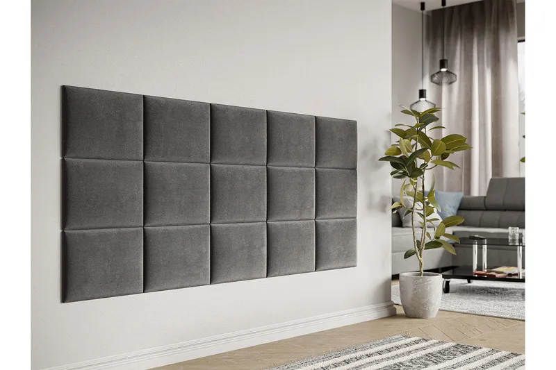 Lornel Stoppet Veggpanel 40x30 cm - Grå - Innredning - Veggdekorasjon