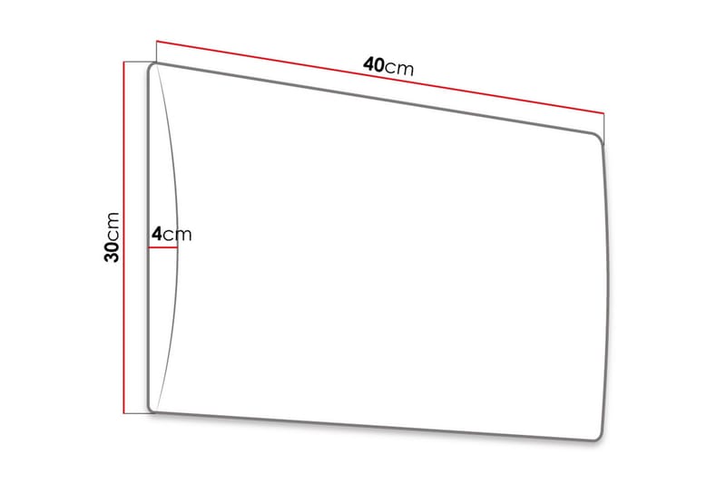 Lornel Stoppet Veggpanel 40x30 cm - Rosa - Innredning - Veggdekorasjon