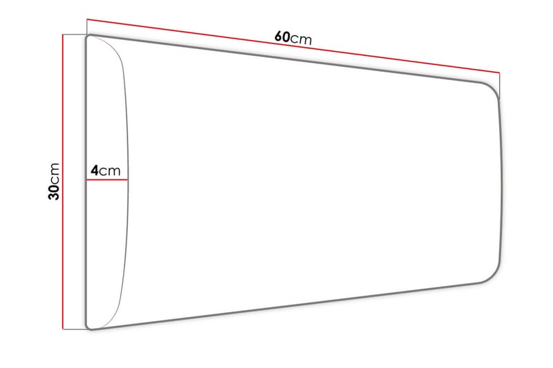 Lornel Stoppet Veggpanel 60x30 cm - Blå - Veggplater - Veggdekorasjon