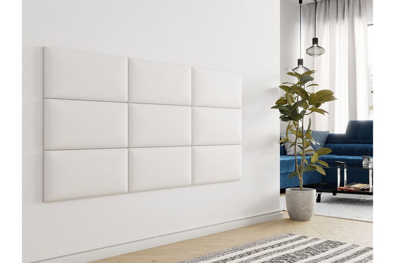 Lornel Stoppet Veggpanel 60x30 cm - Hvit - Innredning - Veggdekorasjon