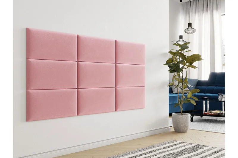 Lornel Stoppet Veggpanel 60x30 cm - Rosa - Innredning - Veggdekorasjon