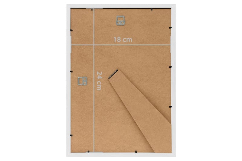 Fotorammekollasj for vegg eller bord 3 stk 18x24 cm MDF - Hvit - Innredning - Veggdekorasjon - Rammer